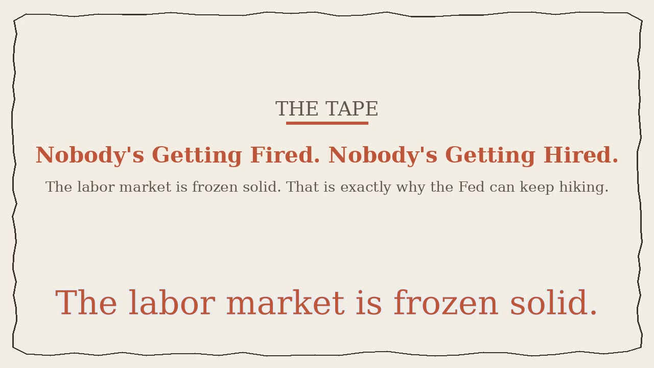 The Tape video: Nobody's Getting Fired. Nobody's Getting Hired.