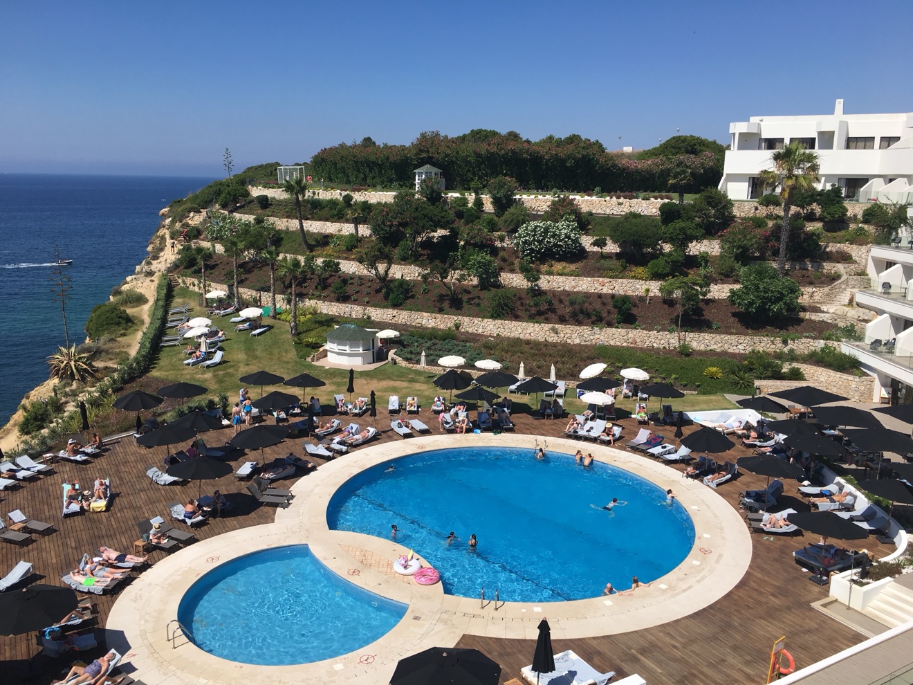 Tivoli Carvoeiro pool terrace above the cliffs